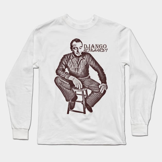 django reinhardt art visual Long Sleeve T-Shirt by Papa Lauren